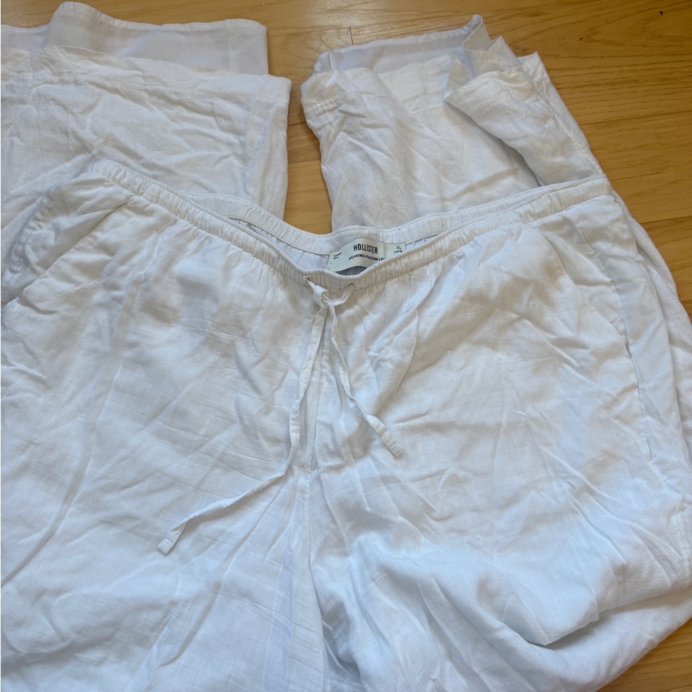 White Hollister linen Pants